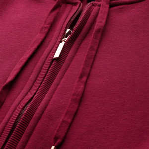 Sweat à capuche zippé pour femme de qualité supérieure, sur mesure, lourd, d'hiver, coloré, avec logo sur le devant, en 100% coton - Product Image 5