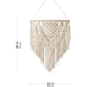 Tenture murale en macramé de conception Boho de qualité à l'exportation pour la décoration de la maison de l'exportation et du fournisseur indiens - Product Image 3