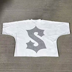 T-shirt blanc à manches courtes pour hommes, imprimé dessin animé Worst Saint, Streetwear, coupe régulière, col rond, jersey en coton - Product Image 4