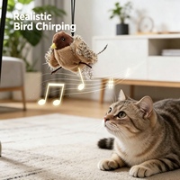 Jouets pour chats interactifs en peluche, simulation réaliste d'oiseaux qui chantent, jouets couineurs pour chats d'intérieur, lot en gros