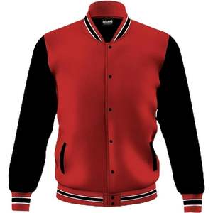 Men's Fashion Varsity <b>Jacket</b> Casual Regular Fit Letterman <b>Baseball</b> <b>Bomber</b> <b>Jackets</b> Fleece - Product Image 1