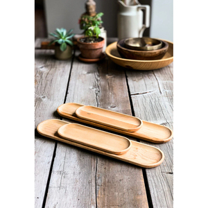 Best Selling Fancy Wooden Serving Platter Wooden Serving Tray Premium Quality Handmade Serving Dish Eco Friendly <b>Long</b> Shape Tray - Product Image 5