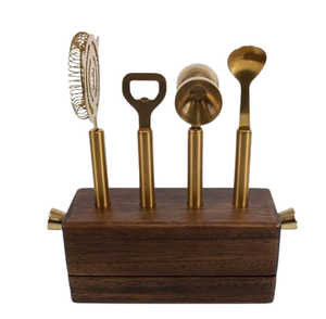 Newest Style Shiny Polished Stainless Steel Wine Accessories Gift Set Barware Tools Ice Bucket Cocktail Shaker Bar Tools - Product Image 4