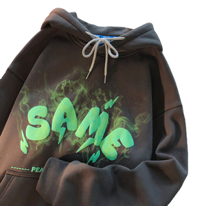 Vente en gros de sweats à capuche surdimensionnés en coton 100% 550g poids lourd Impression 3D en relief Broderie Hiver Personnalisé Homme Polaire - Product Image 5