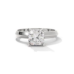 Anillo de compromiso de cojín Lab Grown Diamond 1.CT en oro blanco rosa amarillo de 10K 14K 18K para fiestas y aniversarios - Product Image 5