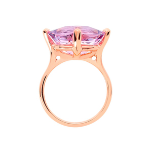 Anillo de Plata de Ley 925, amatista ovalada, chapado en oro rosa, amatista brasileña, GEMA, juego de pendientes de plata - Product Image 1