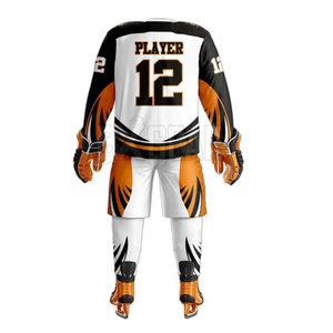 Conjunto de uniforme de hockey sobre hielo para hombres suave y duradero hecho con protección de tela transpirable durante los partidos - Product Image 3