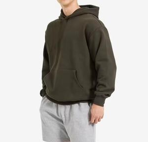 Sudaderas con capucha de algodón y poliéster de punto Jersey de felpa francesa Color sólido Ropa DE TRABAJO Ropa Sudadera informal-Comprar Sudadera con capucha - Product Image 3