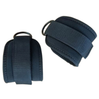 Correa de Tobillo Ajustable con Banda de Resistencia, Soporte Acolchado para Tobillo, Cinturón de Alta Calidad Transpirable para Levantamiento de Pesas, Ejercicios de Piernas y Fitness