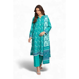 ชุดสูทคัตตาร์พิมพ์ลาย 3 ชิ้นสำหรับผู้หญิง พร้อมผ้าคลุมไหล่แบบซารี รุ่น WNS-52045 - Product Image 6