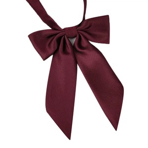 38cm * 5cm couleur unie cravates enfants femmes enfants étudiant paresseux cravates uniforme scolaire cravate rouge blanc rayé cravates 100% soie - Product Image 5