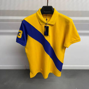 Camiseta de Algodón para Hombre, Cuello en V, Manga Corta, Casual, Transpirable, Ecológica, OEM, ODM, Logotipo Personalizado Bordado en la Parte Delantera - Product Image 1