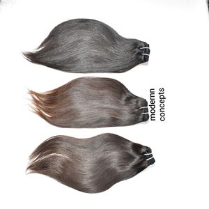 100% mechones de cabello crudo alineados con cutícula Real proveedor de cabello humano virgen recto extensiones de cabello humano crudo indio sin procesar - Product Image 6