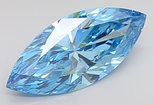 Marquise 2.14ct Fancy Vivid Blue VS1 Lab Grown Diamond Fabrication de bijoux CVD Diamond - Product Image 4