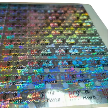 3D Logo Holographic Eco-Friendly Anti-Counterfeit PET Material Barcode Sticker for Mobile Phones Computer Camera Earphone