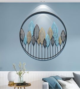 Décoration murale en métal parfaite pour l'art mural suspendu en métal à feuilles rondes - Product Image 2