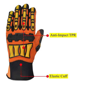 SONICE Guantes de seguridad de trabajo industrial de alto rendimiento Logotipo personalizado Protectores de campos petroleros Mecánico TPR Guantes Kong antiimpacto - Product Image 5