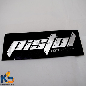 Pincel de vinilo adhesivo fuerte personalizado, pegatina metálica impresa personalizada plateada, logotipo personalizado, etiqueta adhesiva de plata cepillada impermeable - Product Image 6