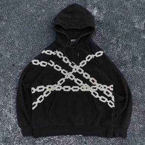 Hoodie d'hiver personnalisé au design tendance, effet délavé, broderie vieillie, en molleton, épaules tombantes, 100% coton, écologique, coupe ample - Product Image 1