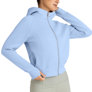 Sweat-shirts décontractés de haute performance, style streetwear, épaules tombantes, respirants, écologiques, en tricot, sweat-shirts courts pour femmes - Product Image 3