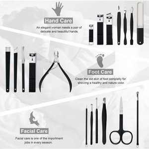 OEM Factory Professional 18-Piece High Quality Stainless Steel Manicure Set Nail Cutter & Cuticle Nippers Lightweight Kit - Product Image 4