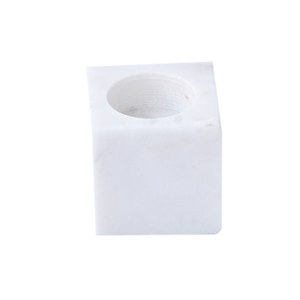 Bougeoir de chauffe-plat fait à la main en marbre blanc de haute qualité avec logo personnalisé pour la décoration de la maison Fabricant de confiance - Product Image 4