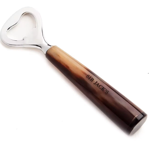 Abridor de Botellas Pulido con Mango de Cuerno de Búfalo Chapado en Níquel y Oro, Colección Vintage, Duradero, para Decoración de Bares y Restaurantes, Artesanía Natural - Product Image 3