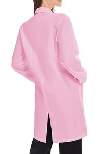 Blouses de laboratoire longues roses unisexes de qualité supérieure, imprimées à l'écran, avec poches, uniformes médicaux personnalisés, blouses de médecin - Product Image 2