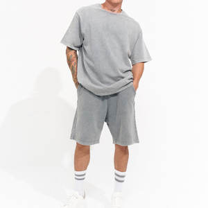 Venta al por mayor de los hombres de gran tamaño ácido lavado camiseta Vintage lavado de algodón liso logotipo personalizado transpirable personalizable camiseta en blanco - Product Image 4