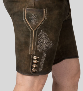 Lederhosen de gamuza de cabra bávara Trachten alemán de alta calidad para hombre 2025 - Product Image 2