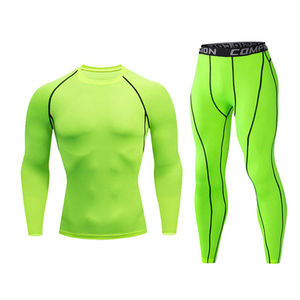 Conjunto de Ropa Deportiva de Secado Rápido para Hombre, Camiseta de Compresión y Pantalones para Gimnasio, Traje de Compresión para Fisicoculturismo - Product Image 3