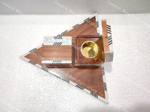 Quemador de incienso de madera Natural con incrustaciones de perlas madre regalo de Ramadán para Mubkhar/Bakhoor/Madkhan quema de incienso artesanías naturales - Product Image 5