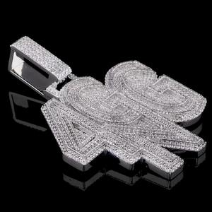 สร้อยคอจี้เพชรโมอิสซาไนต์ VVS สไตล์ฮิปฮอป ประดับเพชรเต็มเส้น ดีไซน์หรูหรา 4G เงินแท้ 925 ราคาขายส่ง - Product Image 2