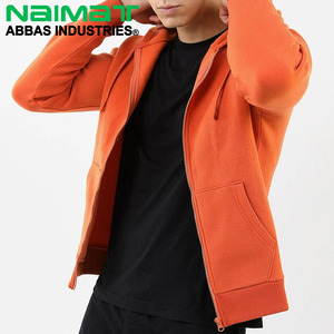 Vente en gros 100% coton Sweat à capuche zippé pour hommes Design personnalisé Streetwear avec fermeture éclair complète pour une tenue décontractée en hiver - Product Image 2