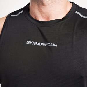 เสื้อกล้ามสะท้อนแสงสีดำสำหรับผู้ชาย - Product Image 5