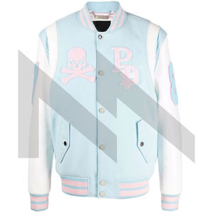 Venta al por mayor de chaqueta de invierno de estilo clásico de béisbol para hombres chaqueta de lona personalizada Varsity chaqueta soporte Vintage College Letterman diseño largo - Product Image 1