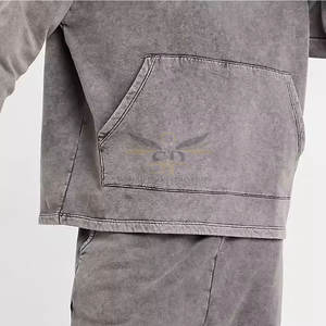 Vêtements de grande taille à la mode survêtements délavés à l'acide qualité supérieure survêtements délavés à l'acide pour hommes - Product Image 6