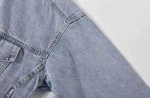 Vestes personnalisées pour hommes, vestes cargo en coton denim, vestes en jean délavé pour hommes, vestes en denim coupe ample avec poignets boutonnés - Product Image 5