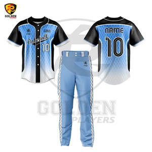 Vente en gros Vêtements de sport de baseball et softball pour hommes avec logo personnalisé Tenue de sport en maille vierge bon marché Tenue de softball à boutons - Product Image 5