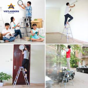 Échelle pliante moderne en forme de A 2x6 marches en aluminium Design industriel conforme à la norme EN131 pour usage domestique intérieur/extérieur - Product Image 6