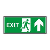Panneau de signalisation vert photoluminescent Flèche de sortie 220V SMD LED IP65 Acier Intérieur/Extérieur Fonctionnement continu 3 heures en cas d'urgence