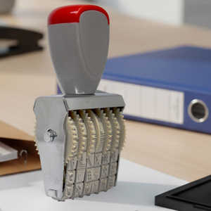 Tampon de numérotation à 6 chiffres avec symboles - Product Image 1