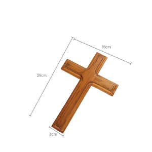 Croix en bois uni terre sainte bois d'olivier teinté croix intérieure croix en bois faite à la main de qualité supérieure pour la décoration de noël - Product Image 1