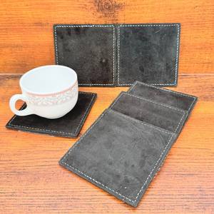 Dessous de verre en cuir véritable spécialement conçu pour l'utilisation la plus exigeante pour la décoration de table dans le restaurant de bar de fête de mariage - Product Image 2