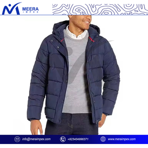 2025 New Arrival Men's Puffer <b>Jacket</b> Polyester Filled <b>Waterproof</b> Breathable Stand Front Winter <b>Parka</b> Custom Plus Size Unisex - Product Image 3