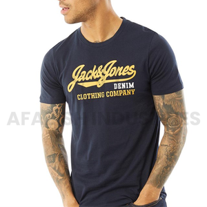 2023 nueva camiseta al por mayor para hombre, camiseta con logotipo bordado personalizado, camiseta con logotipo personalizable de poliéster y algodón hilado con anillo para hombre - Product Image 2