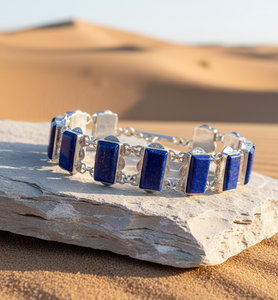 Vente en gros Dara Sterling Silver Lapis Lazuli Bracelet à fermoir à bascule pour les bijouteries - Product Image 3