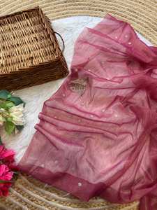 Indian Designer Traditional Soft Silk Saree with Beautiful Embroidery Work for Weddings and Parties Wear Saree - Product Image 4