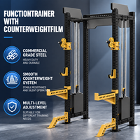 BN Station de musculation multifonctionnelle en acier robuste avec rack à squats, station de tractions, poulie réglable et entraîneur fonctionnel avec contrepoids