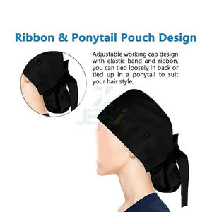 Casquettes de travail unisexes avec bouton et bande anti-transpiration, poche pour queue de cheval, chapeaux pour cheveux longs, respirants, broderie 3D, usage quotidien, port toute la journée - Product Image 5